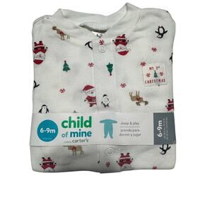 Carter's Child of Mine Sleep & Play Christmas Footie Pajamas 6-9 Months